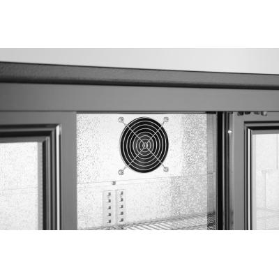 Barová chladnička s trojitými posuvnými dveřmi, Arktic, 254L, Černá, 230V/160W, 1350x520x(H)865mm | 235836